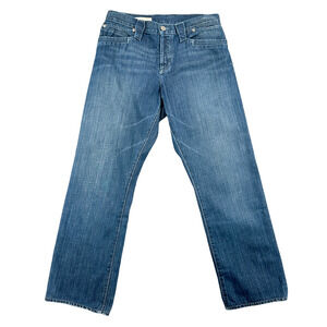 J & Company Blue Medium Wash Button Fly Five Pocket‎ Cotton Jeans Size 38 x 32